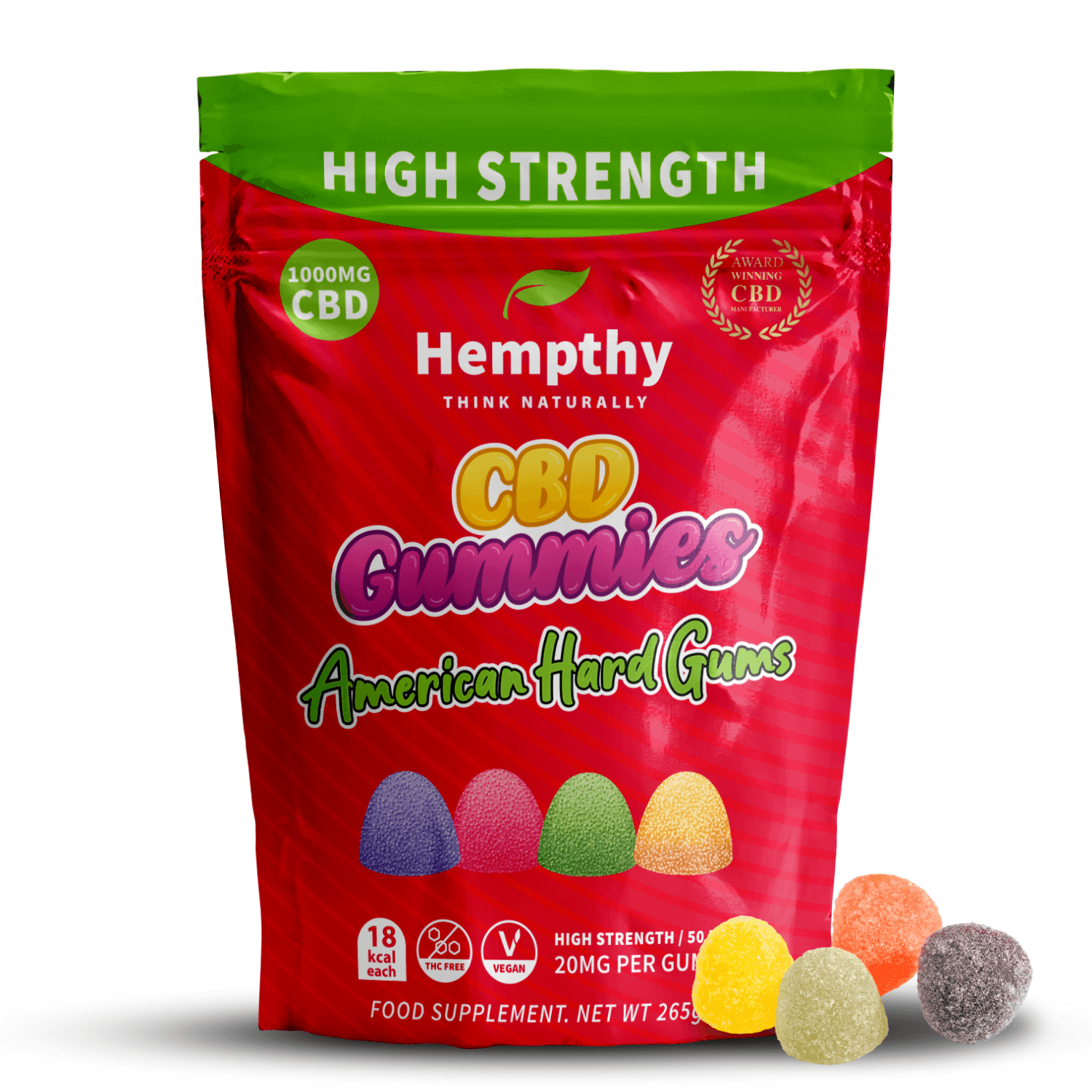 CBD American Hard Gums - 1000mg